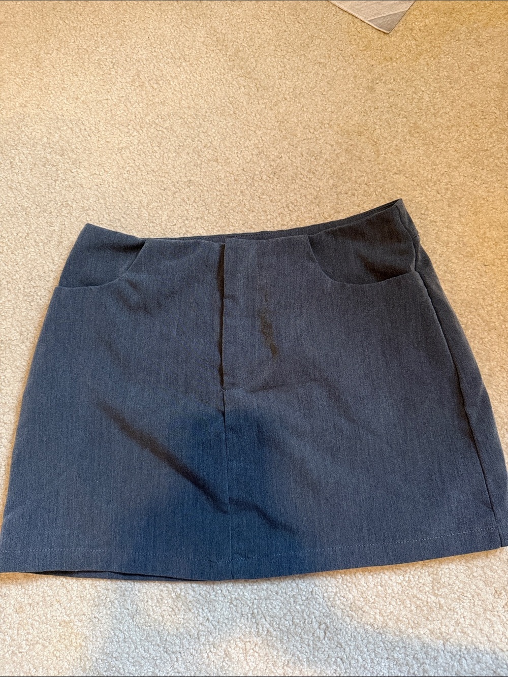 Zara Navy Blue Mini Skirt with Front Panel Detailing